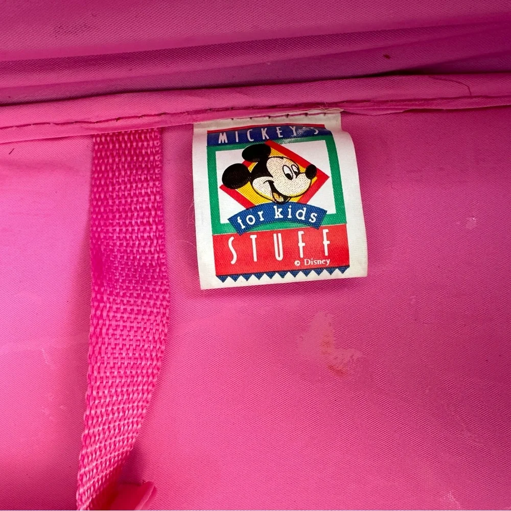 Disney Vintage 90s Minnie Mouse Zipper Suitcase Retro Travel Bag